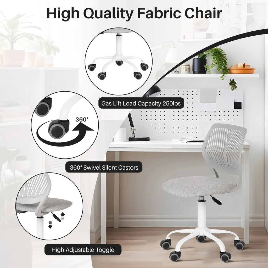 Elkland 360° Swivel Mesh Fabric Writing Office Task Chair with Height Adjustable for Teenager